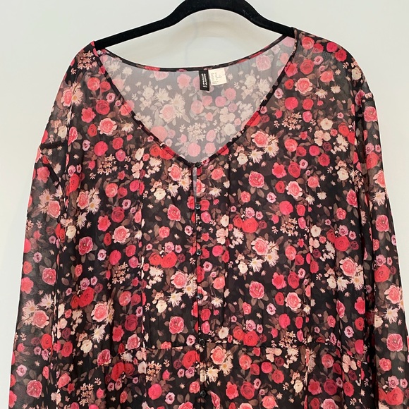 H&M Sheer Floral Maxi Dress - Picture 3 of 13